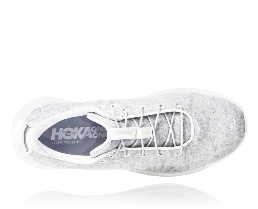 Hoka One One Running Shoes Womens Grey - Hupana Flow Wool - 74925MIBF